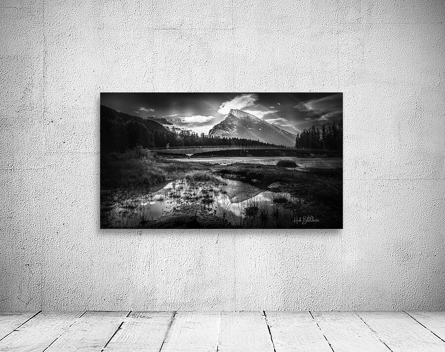 Mt Rundle Overlooking The Bow River In Banff Alberta Canada Wall Preview