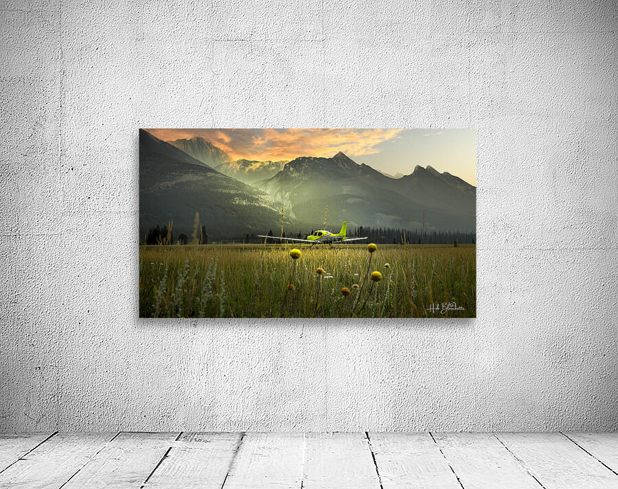 The Lone Plane Watching Over The Sunrise Jasper Alberta Canada Wall Preview