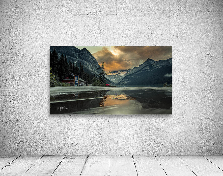 Sunrise On The Boardwalk At The Fairmont In Lake Louise Alberta Canada Wall Preview