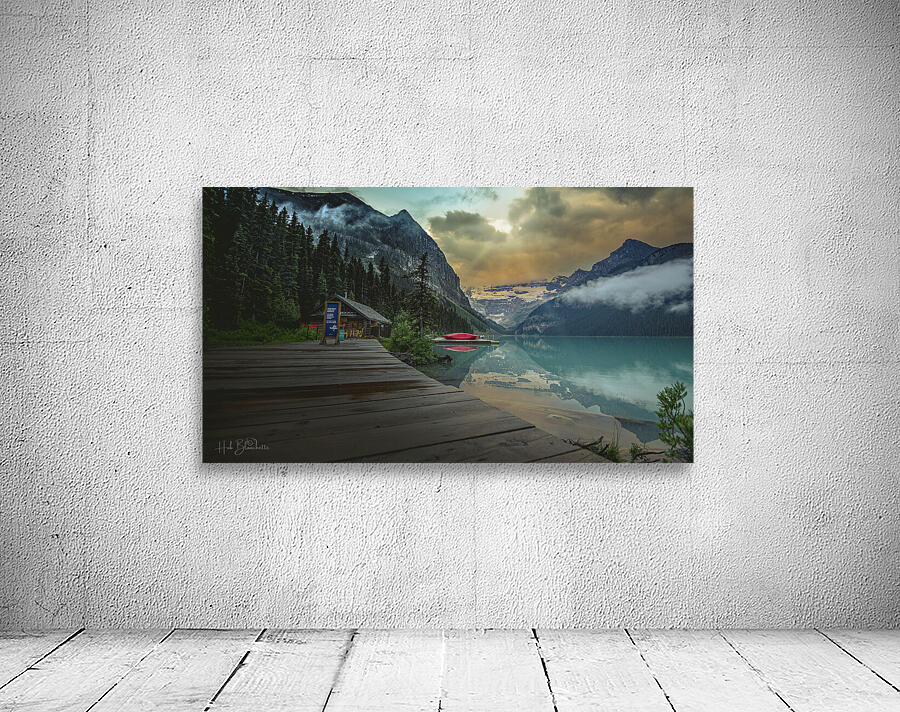 Sunrise At The Canoe Club Lake Louise Alberta Canada Wall Preview