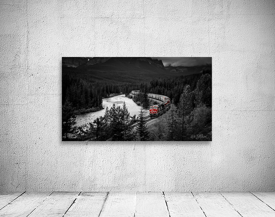 CN Train Morants Curve Lake Louise Alberta Canada Wall Preview