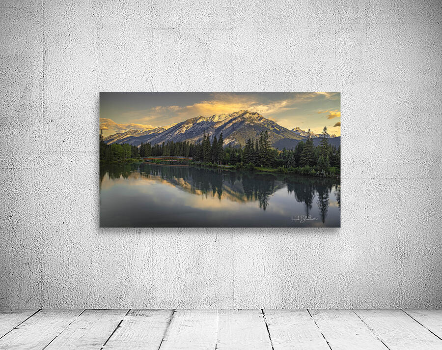 Nancy Pauw Bridge overlooking Mt Norquay in Banff Alberta Canada Wall Preview