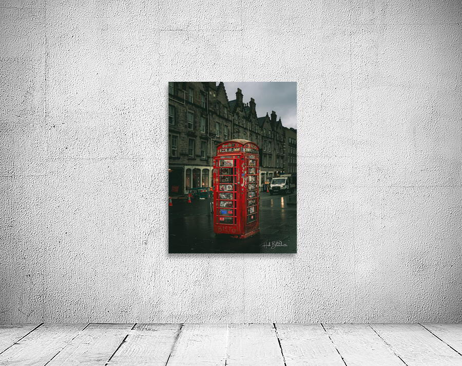  Red phone booths in Edinburgh Scotland UK Wall Preview