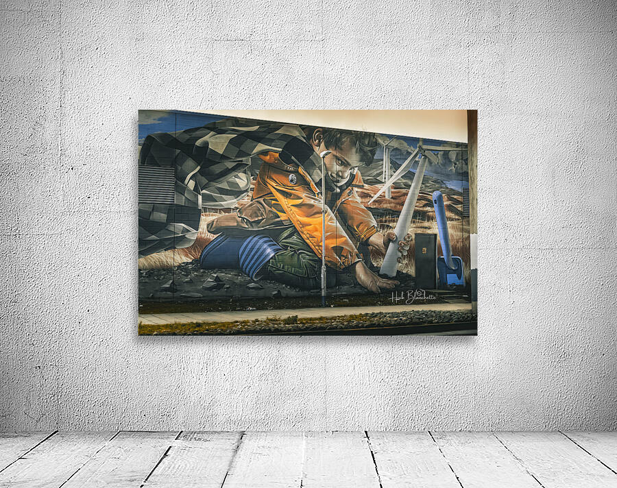 Wind turbine Mural Glasgow Scotland UK Wall Preview