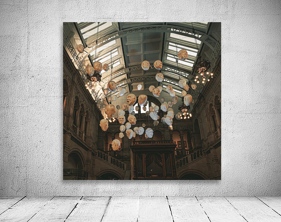 Floating Heads Kelvingrove Art Gallery and Museum in Glasgow Scotland UK Wall Preview