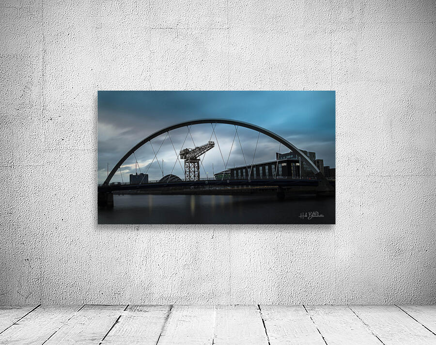 The Clyde Arc and the Finnieston Crane Glasgow Scotland UK Wall Preview