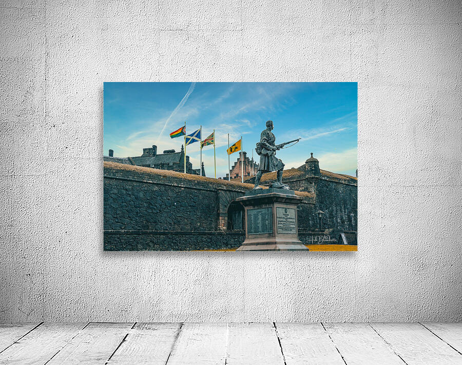 Stirling Castle and Sutherland Highlanders War Memorial Scotland UK Wall Preview