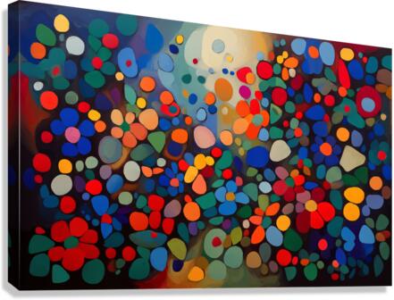 Colorful Stone Flower Abstract  Canvas Print