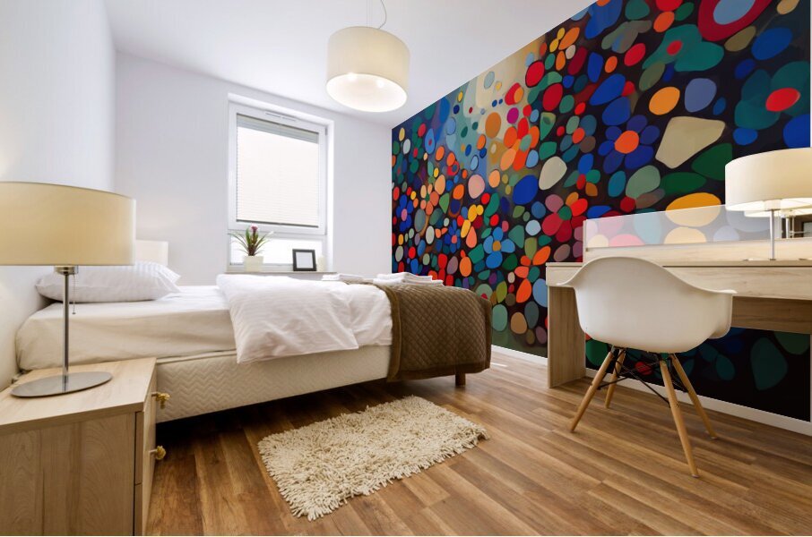 Colorful Stone Flower Abstract  Mural print