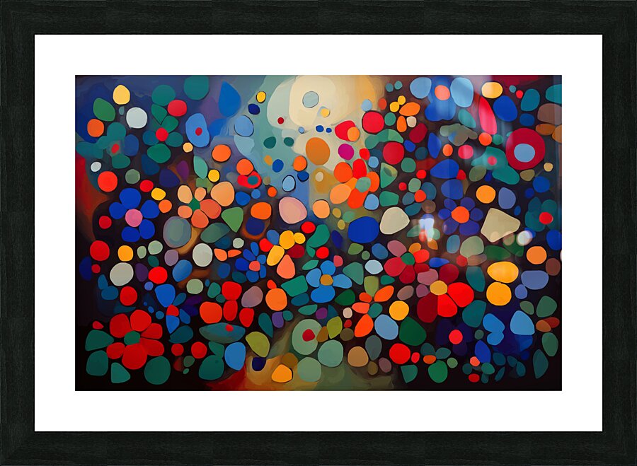 Colorful Stone Flower Abstract  Picture Frame print