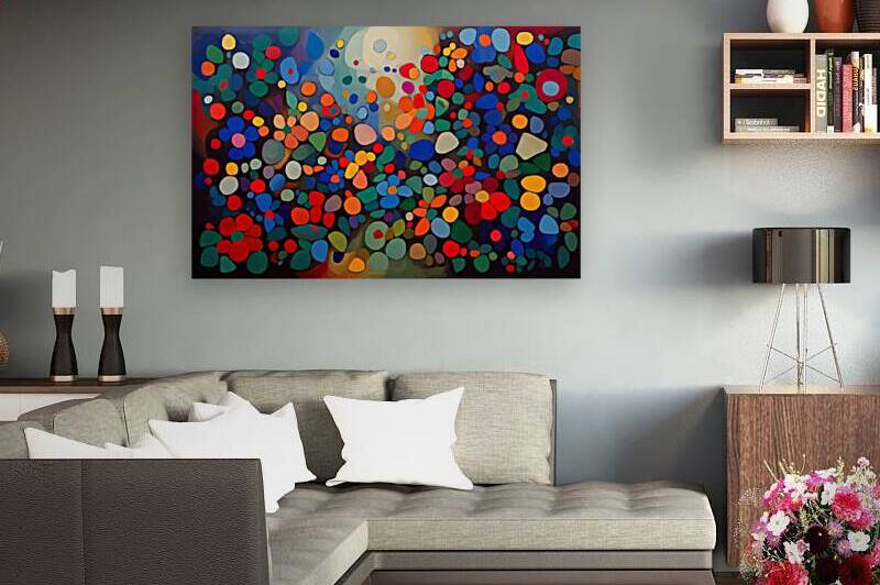 Colorful Stone Flower Abstract  Reproduction