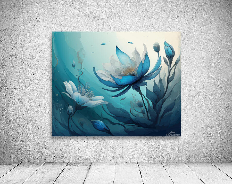 Fantasy Water Flowers Wall Preview