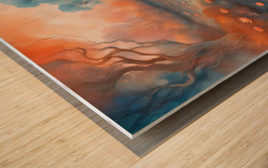 On the Pond 1 Wood print