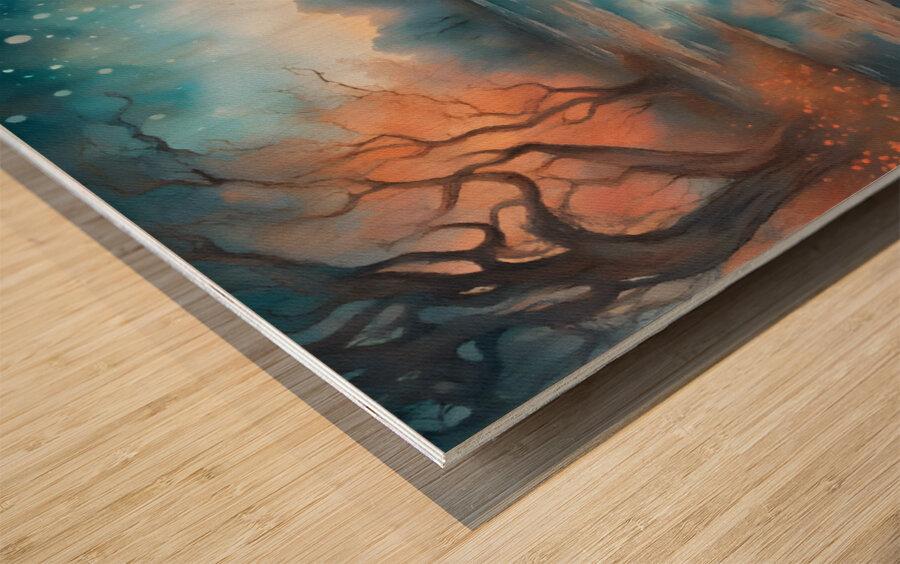 On the Pond 5 Wood print