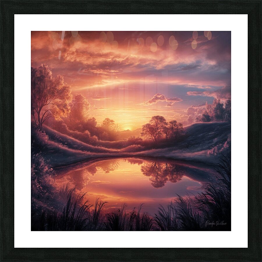  sunset - Sunset from nature Picture Frame print