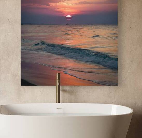  sea view at sunset by waledxman