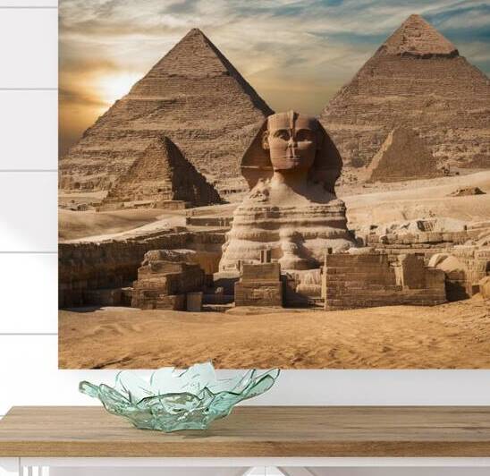  the pyramids and the Sphinx in Egypt by waledxman