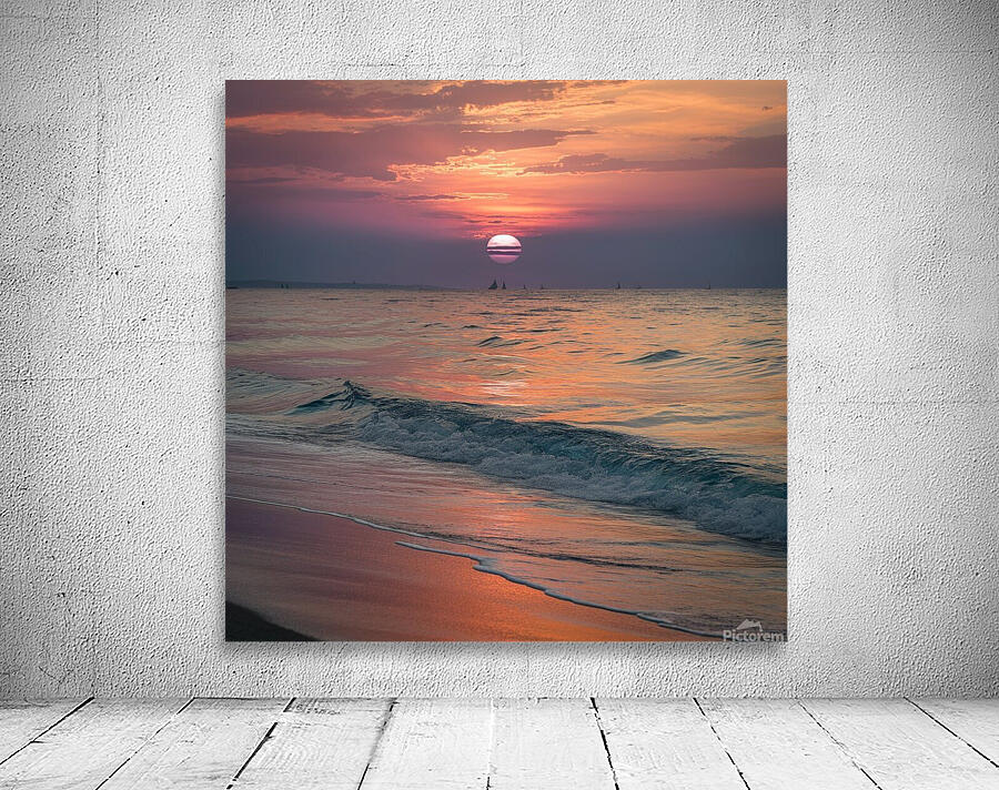  sea view at sunset Wall Preview