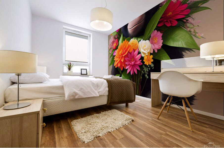 monkey romance  Mural print