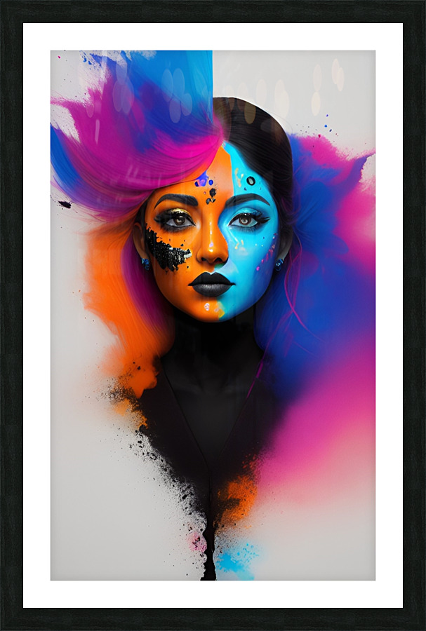 colorful paint Picture Frame print