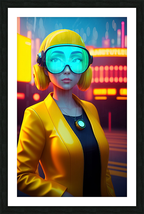 CYBER PANK Picture Frame print