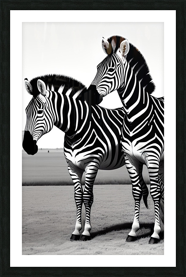 zebra  Picture Frame print