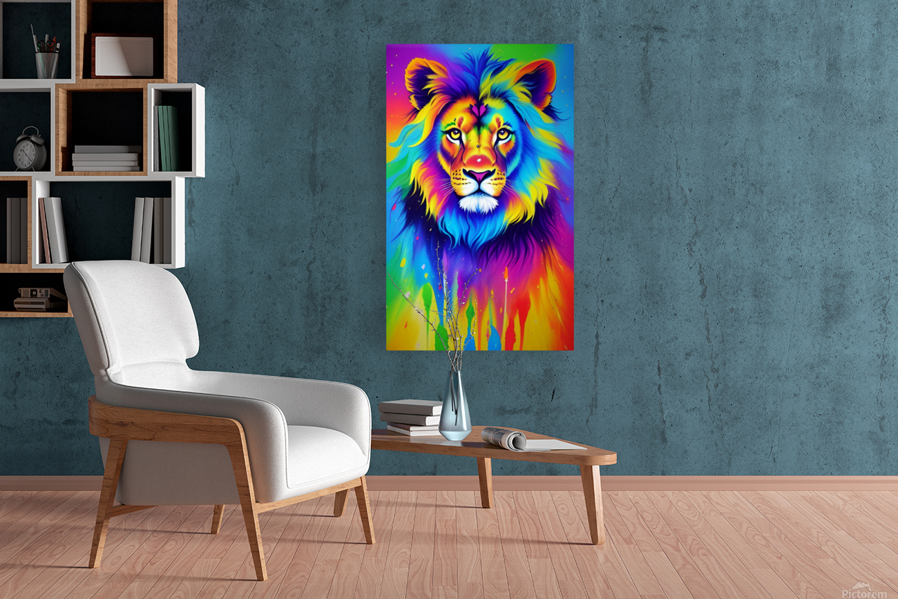 lion  paint  Reproduction