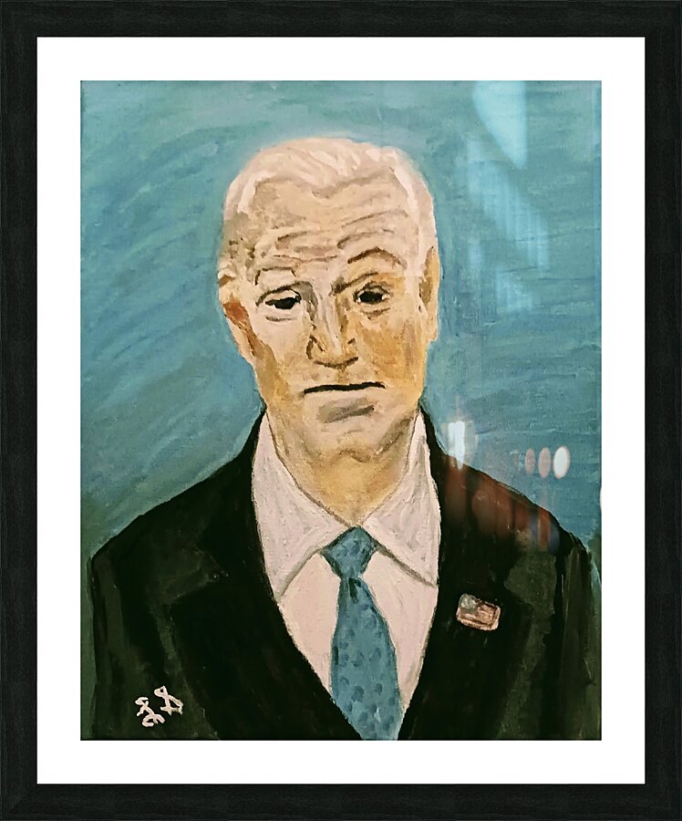20240322 202355  Biden 2024 Blue Picture Frame print
