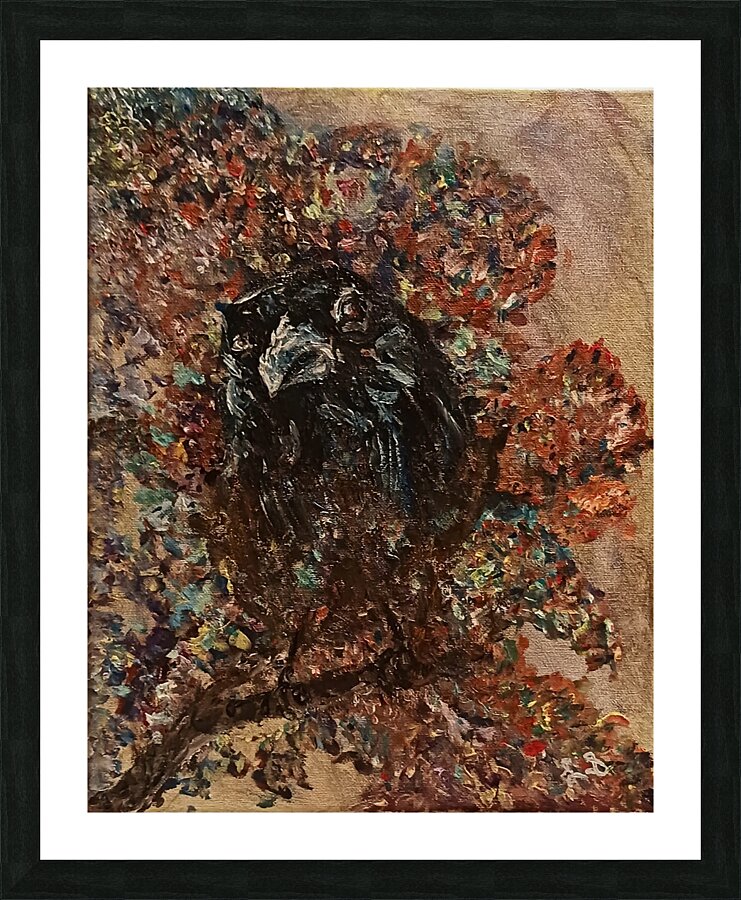 20231207 233010 crow Picture Frame print