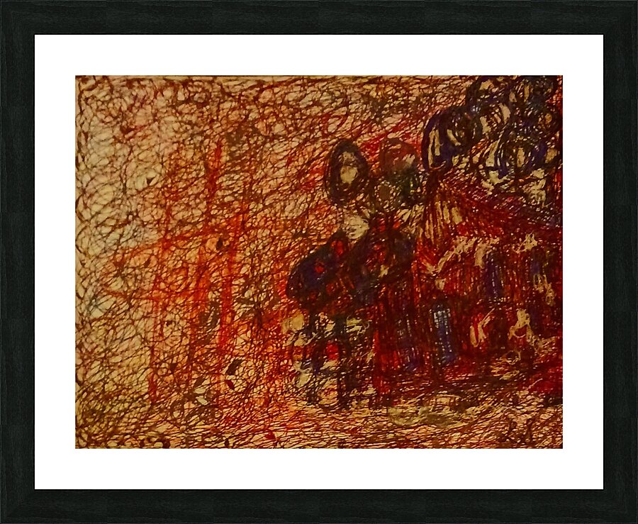 20221120 211104 group in the woods Picture Frame print