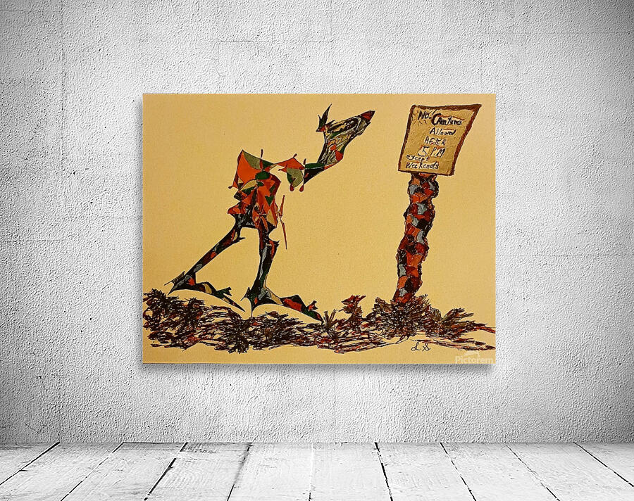 20221127 181637 creature reading sign Wall Preview