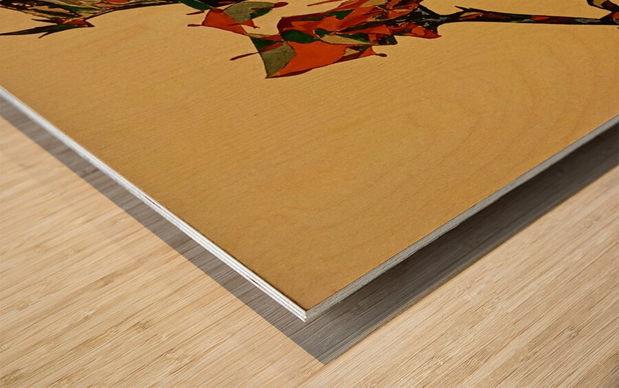 20221127 181637 creature reading sign Wood print