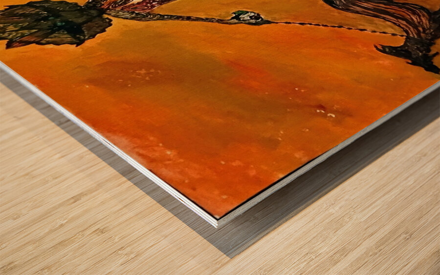 20240310 074137 creature dog walking Wood print