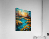 Moon profile   Halftone pattern  Acrylic Print