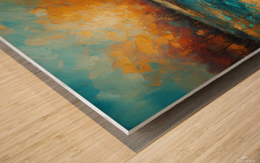 cosmic sky  fantasylandscape  Wood print