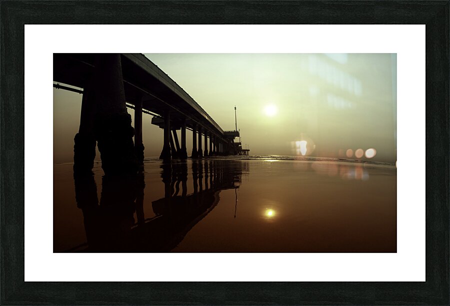 SUNSET PIER Picture Frame print