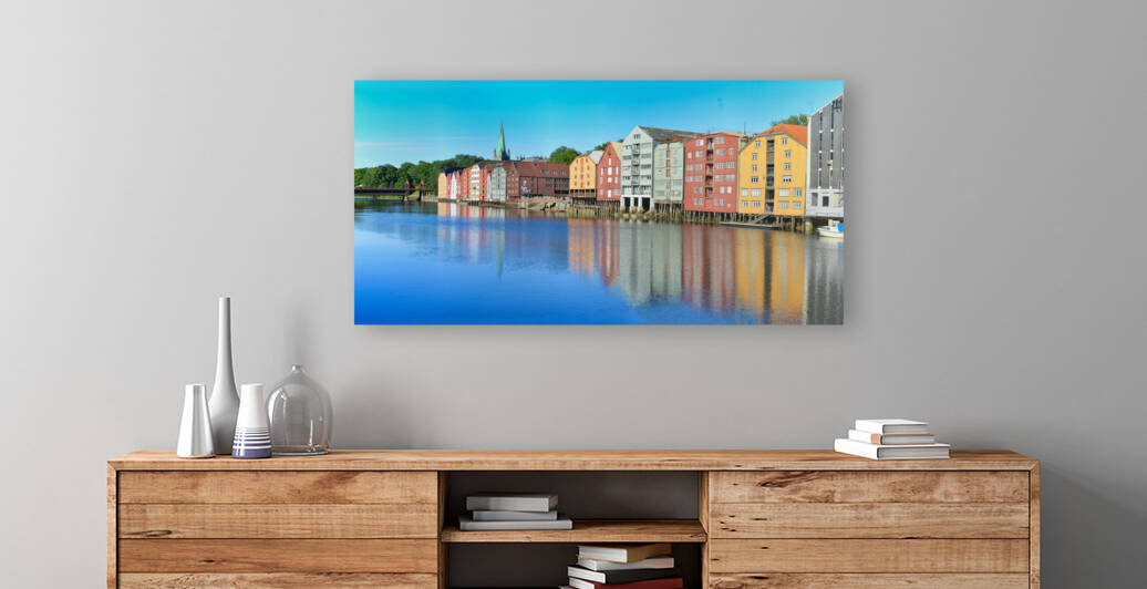 Trondheim Norway City Canal View 05 2x1 by WorldHQPhotos