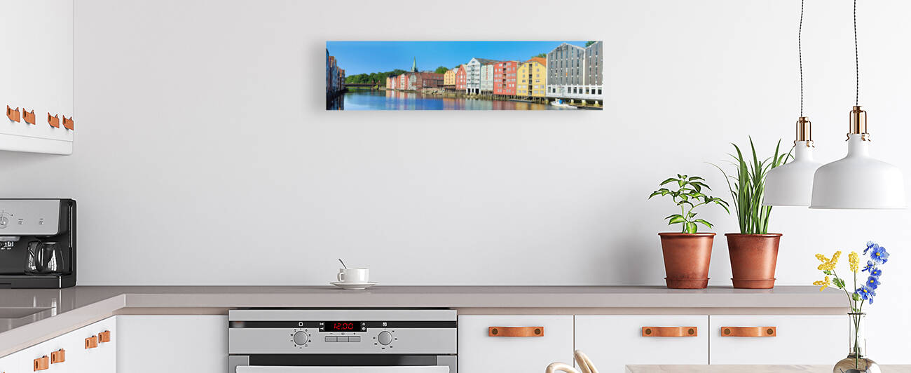 Trondheim Norway City Canal View 06 4x1 by WorldHQPhotos