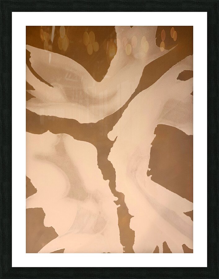 Doves in Mocha Mousse Picture Frame print