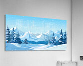 Winter mountain landscape Acrylic Print