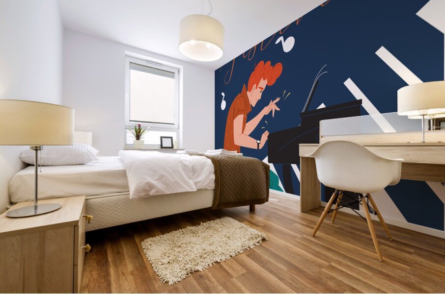 Cartoon character Mural print