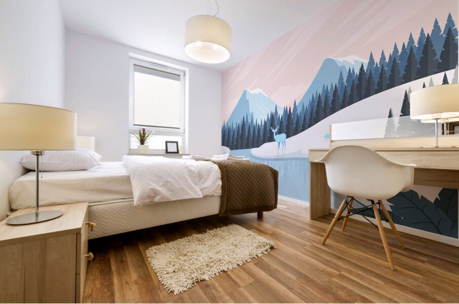 Snowy nature Mural print