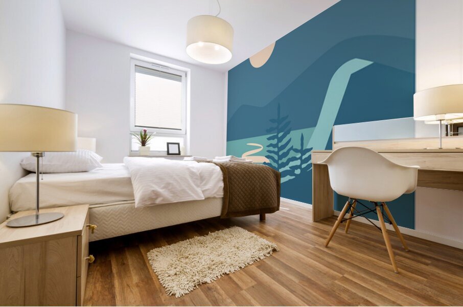 Colorful landscape c Mural print