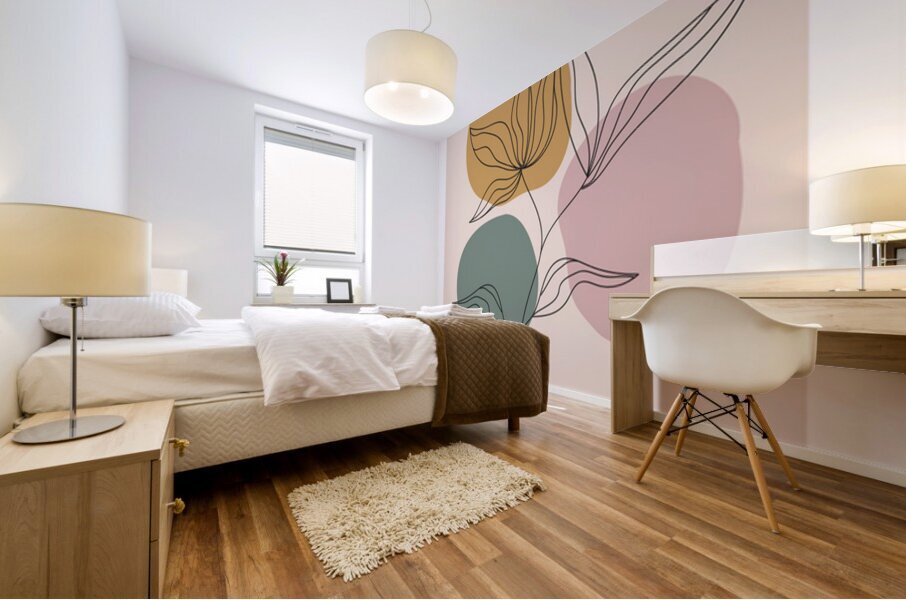 Modern tropical wall c Mural print