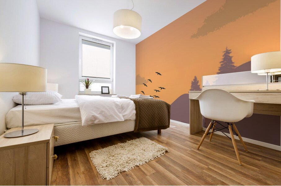 Mountain painting c Mural print
