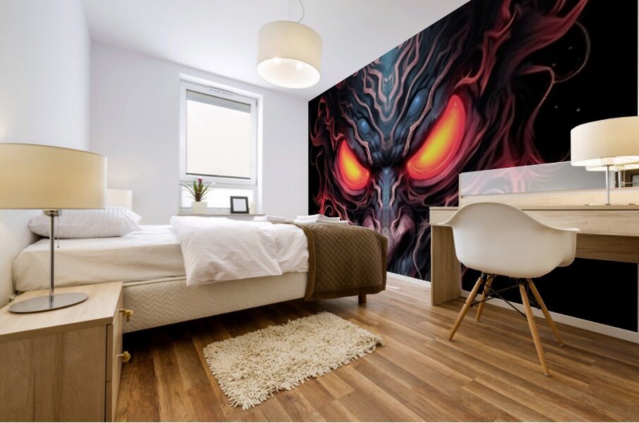 Angry demonic evil monster Mural print