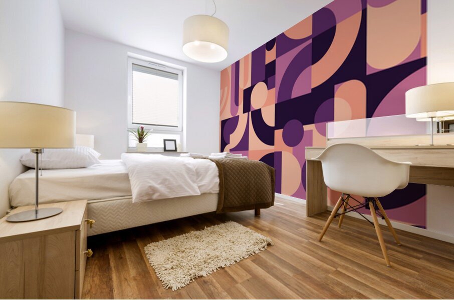 Abstract geometric background circle  .c Mural print