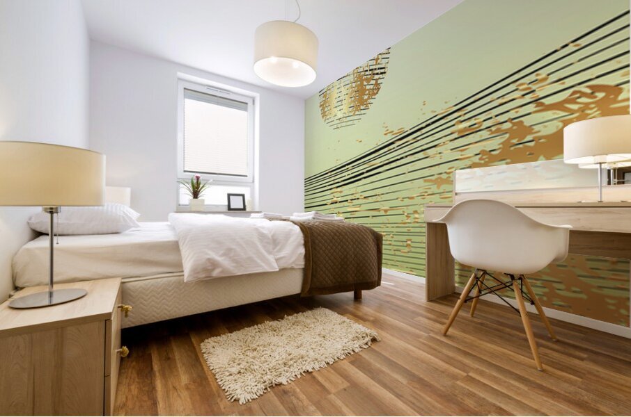 Japanese landscape background.c Mural print