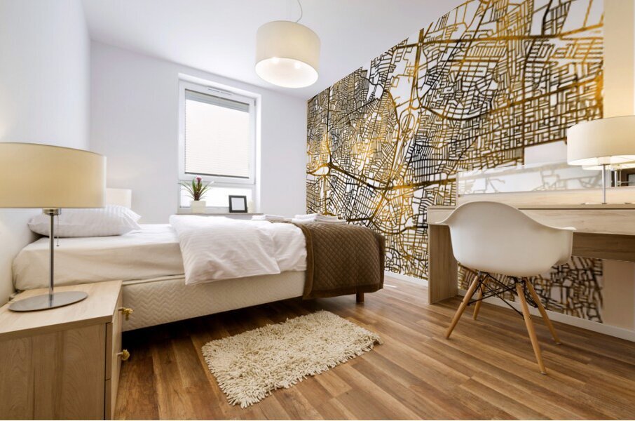 Bursa City Map Mural print