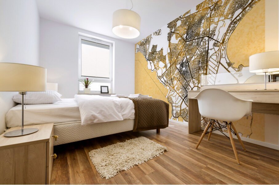 Dakar City Map Mural print